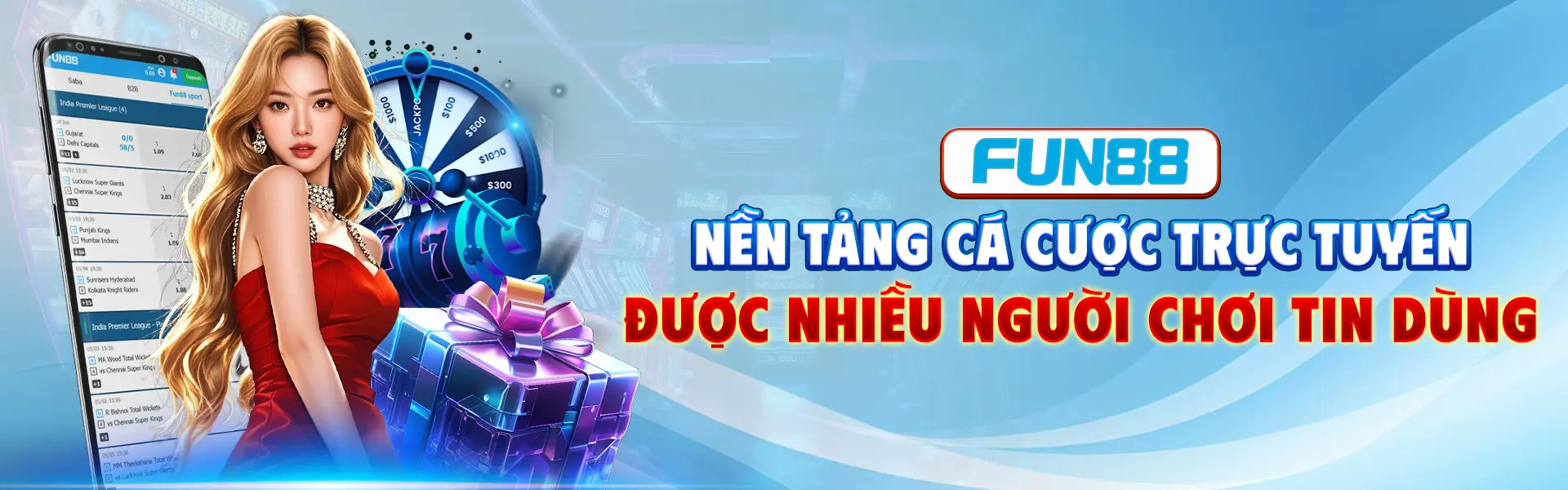 Banner Fun88 về khuyến mãi và dịch vụ giải trí